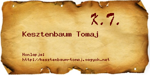 Kesztenbaum Tomaj névjegykártya